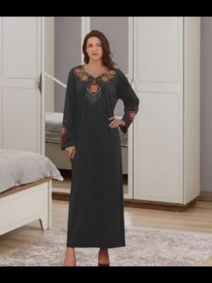 دشداشة مخمل ستاتي لون خمري (نسخة)